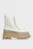 Женские бежевые кожаные ботинки FLATFORM LACE UP BOOT LTH